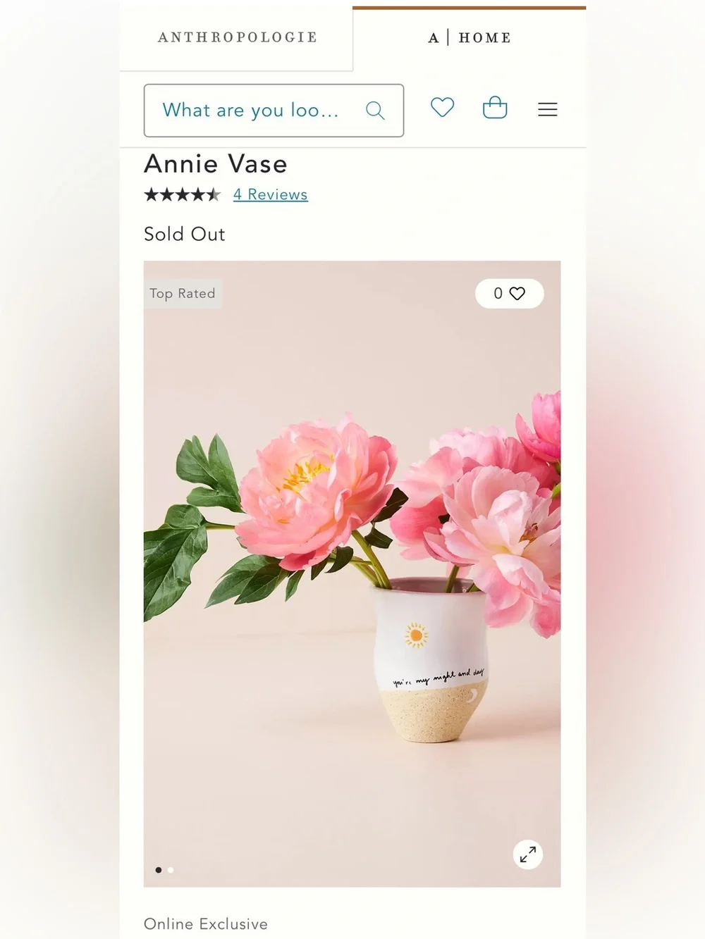 Anthropologie Annie Vase